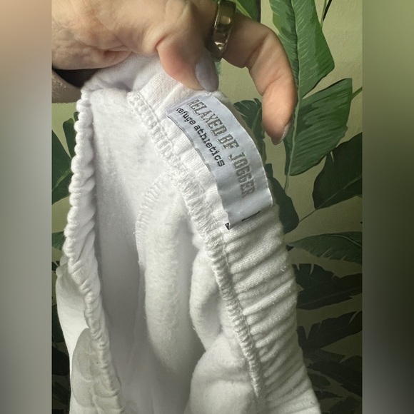 Refuge Athletics Relaxed Boyfriend Jogger Sweatpants White Size M - Picture 7 of 8